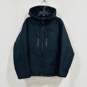 Reebok Designer Black Soft Shell Kids' Unisex Hooded Jacket Size 7